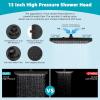 imageHibbent 5 Spray Modes Shower Head 13 High Pressure Rain Shower Head Large Rainfall Showerhead for Bathroom High Flow Waterfall Fixed Showerheads with Adjustable Swivel Ball Joint ChromeOil Rubbed Bronze