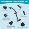 imageHibbent 5 Spray Modes Shower Head 13 High Pressure Rain Shower Head Large Rainfall Showerhead for Bathroom High Flow Waterfall Fixed Showerheads with Adjustable Swivel Ball Joint ChromeOil Rubbed Bronze