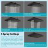 imageHibbent 5 Spray Modes Shower Head 13 High Pressure Rain Shower Head Large Rainfall Showerhead for Bathroom High Flow Waterfall Fixed Showerheads with Adjustable Swivel Ball Joint ChromeOil Rubbed Bronze