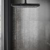 imageHibbent 5 Spray Modes Shower Head 13 High Pressure Rain Shower Head Large Rainfall Showerhead for Bathroom High Flow Waterfall Fixed Showerheads with Adjustable Swivel Ball Joint ChromeMatte Black