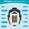 imageHibbent 5 Spray Modes Shower Head 13 High Pressure Rain Shower Head Large Rainfall Showerhead for Bathroom High Flow Waterfall Fixed Showerheads with Adjustable Swivel Ball Joint ChromeMatte Black