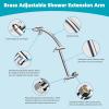 imageHibbent 5 Spray Modes Shower Head 13 High Pressure Rain Shower Head Large Rainfall Showerhead for Bathroom High Flow Waterfall Fixed Showerheads with Adjustable Swivel Ball Joint ChromeChrome