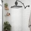 imageHibbent 5 Spray Modes Shower Head 13 High Pressure Rain Shower Head Large Rainfall Showerhead for Bathroom High Flow Waterfall Fixed Showerheads with Adjustable Swivel Ball Joint ChromeOil Rubbed Bronze