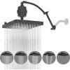 imageHibbent 5 Spray Modes Shower Head 13 High Pressure Rain Shower Head Large Rainfall Showerhead for Bathroom High Flow Waterfall Fixed Showerheads with Adjustable Swivel Ball Joint ChromeOil Rubbed Bronze