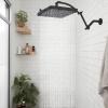 imageHibbent 5 Spray Modes Shower Head 13 High Pressure Rain Shower Head Large Rainfall Showerhead for Bathroom High Flow Waterfall Fixed Showerheads with Adjustable Swivel Ball Joint ChromeMatte Black