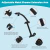 imageHibbent 5 Spray Modes Shower Head 13 High Pressure Rain Shower Head Large Rainfall Showerhead for Bathroom High Flow Waterfall Fixed Showerheads with Adjustable Swivel Ball Joint ChromeMatte Black
