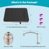 imageHibbent 5 Spray Modes Shower Head 13 High Pressure Rain Shower Head Large Rainfall Showerhead for Bathroom High Flow Waterfall Fixed Showerheads with Adjustable Swivel Ball Joint ChromeBrushed Nickel