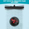 imageHibbent 5 Spray Modes Shower Head 13 High Pressure Rain Shower Head Large Rainfall Showerhead for Bathroom High Flow Waterfall Fixed Showerheads with Adjustable Swivel Ball Joint ChromeOil Rubbed Bronze