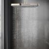 imageHibbent 5 Spray Modes Shower Head 13 High Pressure Rain Shower Head Large Rainfall Showerhead for Bathroom High Flow Waterfall Fixed Showerheads with Adjustable Swivel Ball Joint ChromeBrushed Nickel