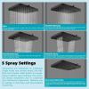 imageHibbent 5 Spray Modes Shower Head 13 High Pressure Rain Shower Head Large Rainfall Showerhead for Bathroom High Flow Waterfall Fixed Showerheads with Adjustable Swivel Ball Joint ChromeOil Rubbed Bronze