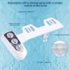 imageHibbent Bidet Attachment for Toilet Self Cleaning Dual Nozzle Hot ampamp Cold Water Spray NonElectric Mechanical Bidet Toilet Seat for Rear or Female Washing Sanitizing Adjustable Water Pressure WhiteBlue