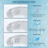 imageHibbent Bidet Attachment for Toilet Self Cleaning Dual Nozzle Hot ampamp Cold Water Spray NonElectric Mechanical Bidet Toilet Seat for Rear or Female Washing Sanitizing Adjustable Water Pressure WhiteBlue