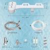 imageHibbent Bidet Attachment for Toilet Self Cleaning Dual Nozzle Hot ampamp Cold Water Spray NonElectric Mechanical Bidet Toilet Seat for Rear or Female Washing Sanitizing Adjustable Water Pressure WhiteWhite