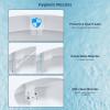 imageHibbent Bidet Attachment for Toilet Self Cleaning Dual Nozzle Hot ampamp Cold Water Spray NonElectric Mechanical Bidet Toilet Seat for Rear or Female Washing Sanitizing Adjustable Water Pressure WhiteWhite