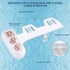 imageHibbent Bidet Attachment for Toilet Self Cleaning Dual Nozzle Hot ampamp Cold Water Spray NonElectric Mechanical Bidet Toilet Seat for Rear or Female Washing Sanitizing Adjustable Water Pressure WhiteRose Gold