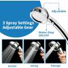 imageHibbent Dog Sprayer Attachment Set for Pet Bathing and Dog Washing with 119 Inch Hose Brass Shower Arm Diverter Valve Handheld Shower Head Bathroom Hose Sprayer Head Kit