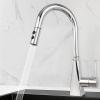 imageHibbent Metal Pull Down Kitchen Faucet Head Replacement with 15 Adapters Sink Spray Head 2 Function Spray Nozzle Compatible with Moen American Standard Delta Kohler Faucets Brushed NickelChrome Finished