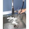 imageHibbent Metal Pull Down Kitchen Faucet Head Replacement with 15 Adapters Sink Spray Head 2 Function Spray Nozzle Compatible with Moen American Standard Delta Kohler Faucets Brushed NickelSilver