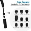 imageHibbent Metal Pull Down Kitchen Faucet Head Replacement with 15 Adapters Sink Spray Head 2 Function Spray Nozzle Compatible with Moen American Standard Delta Kohler Faucets Brushed NickelOil Rubbed Bronze