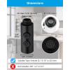 imageHibbent Metal Pull Down Kitchen Faucet Head Replacement with 15 Adapters Sink Spray Head 2 Function Spray Nozzle Compatible with Moen American Standard Delta Kohler Faucets Brushed NickelMatte Black Finished