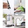imageHibbent Metal Pull Down Kitchen Faucet Head Replacement with 15 Adapters Sink Spray Head 2 Function Spray Nozzle Compatible with Moen American Standard Delta Kohler Faucets Brushed NickelBrushed Nickel Finished