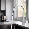 imageHibbent Metal Pull Down Spray Head for Kitchen Faucet Kitchen Sink Spray Nozzle with 15 Adapters Faucet Head Replacement Compatible with Moen American Standard Delta Kohler Faucet Brushed NickelChrome