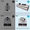 imageHibbent Metal Pull Down Spray Head for Kitchen Faucet Kitchen Sink Spray Nozzle with 15 Adapters Faucet Head Replacement Compatible with Moen American Standard Delta Kohler Faucet Brushed NickelBrushed Nickel