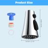 imageHibbent Metal Pull Down Spray Head for Kitchen Faucet Kitchen Sink Spray Nozzle with 15 Adapters Faucet Head Replacement Compatible with Moen American Standard Delta Kohler Faucet Brushed NickelChrome
