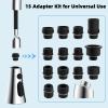 imageHibbent Metal Pull Down Spray Head for Kitchen Faucet Kitchen Sink Spray Nozzle with 15 Adapters Faucet Head Replacement Compatible with Moen American Standard Delta Kohler Faucet Brushed NickelChrome