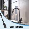 imageHibbent Metal Pull Down Spray Head for Kitchen Faucet Kitchen Sink Spray Nozzle with 15 Adapters Faucet Head Replacement Compatible with Moen American Standard Delta Kohler Faucet Brushed NickelOil Rubbed Bronze