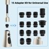 imageHibbent Metal Pull Down Spray Head for Kitchen Faucet Kitchen Sink Spray Nozzle with 15 Adapters Faucet Head Replacement Compatible with Moen American Standard Delta Kohler Faucet Brushed NickelBrushed Nickel