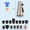 imageHibbent Metal Pull Down Spray Head for Kitchen Faucet Kitchen Sink Spray Nozzle with 15 Adapters Faucet Head Replacement Compatible with Moen American Standard Delta Kohler Faucet Brushed NickelBrushed Nickel