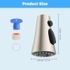 imageHibbent Metal Pull Down Spray Head for Kitchen Faucet Kitchen Sink Spray Nozzle with 15 Adapters Faucet Head Replacement Compatible with Moen American Standard Delta Kohler Faucet Brushed NickelBrushed Nickel