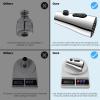 imageHibbent Metal Pull Down Spray Head for Kitchen Faucet Kitchen Sink Spray Nozzle with 15 Adapters Faucet Head Replacement Compatible with Moen American Standard Delta Kohler Faucet Brushed NickelChrome