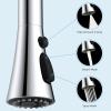 imageHibbent Metal Pull Down Spray Head for Kitchen Faucet Kitchen Sink Spray Nozzle with 15 Adapters Faucet Head Replacement Compatible with Moen American Standard Delta Kohler Faucet Brushed NickelChrome
