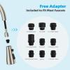 imageHibbent Metal Pull Down Spray Head for Kitchen Faucet Kitchen Sink Spray Nozzle with 15 Adapters Faucet Head Replacement Compatible with Moen American Standard Delta Kohler Faucet Brushed NickelBrushed Nickel