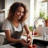 imageHibbent Metal Pull Down Spray Head for Kitchen Faucet Kitchen Sink Spray Nozzle with 15 Adapters Faucet Head Replacement Compatible with Moen American Standard Delta Kohler Faucet Brushed NickelChrome