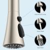 imageHibbent Metal Pull Down Spray Head for Kitchen Faucet Kitchen Sink Spray Nozzle with 15 Adapters Faucet Head Replacement Compatible with Moen American Standard Delta Kohler Faucet Brushed NickelBrushed Nickel