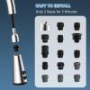 imageHibbent Pull Down Faucet Head Replacement 4Function Kitchen Sink Spray Nozzle Replacement with 15 Adapters Compatible with Moen American Standard Delta Kohler Faucets Brushed NickelChrome