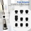imageHibbent Pull Down Faucet Head Replacement 4Function Kitchen Sink Spray Nozzle Replacement with 15 Adapters Compatible with Moen American Standard Delta Kohler Faucets Brushed NickelBrushed Nickel