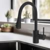 imageHibbent Pull Down Faucet Head Replacement 4Function Kitchen Sink Spray Nozzle Replacement with 15 Adapters Compatible with Moen American Standard Delta Kohler Faucets Brushed NickelOil Rubbed Bronze