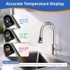 imageHibbent Pull Down Faucet Head Replacement 4Function Kitchen Sink Spray Nozzle Replacement with 15 Adapters Compatible with Moen American Standard Delta Kohler Faucets Brushed NickelChrome