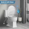 imageHibbent Round Bidet Toilet Seat with Slow Close NonElectric Bidet Attachment for Toilet Seat with Dual Nozzle Bidet Sprayer with Adjustable SelfCleaning Nozzles Brass T AdapterRound