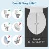 imageHibbent Round Bidet Toilet Seat with Slow Close NonElectric Bidet Attachment for Toilet Seat with Dual Nozzle Bidet Sprayer with Adjustable SelfCleaning Nozzles Brass T AdapterRound