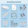 imageHibbent Round Bidet Toilet Seat with Slow Close NonElectric Bidet Attachment for Toilet Seat with Dual Nozzle Bidet Sprayer with Adjustable SelfCleaning Nozzles Brass T AdapterElongated