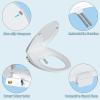 imageHibbent Round Bidet Toilet Seat with Slow Close NonElectric Bidet Attachment for Toilet Seat with Dual Nozzle Bidet Sprayer with Adjustable SelfCleaning Nozzles Brass T AdapterElongated