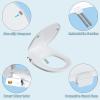 imageHibbent Round Bidet Toilet Seat with Slow Close NonElectric Bidet Attachment for Toilet Seat with Dual Nozzle Bidet Sprayer with Adjustable SelfCleaning Nozzles Brass T AdapterRound
