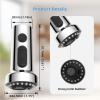 imageHibbent Stainless Steels Pull Down Kitchen Faucet Head Replacement 3 Function Sink Faucet Sprayer Head with 15 Adapters Compatible with Moen American Standard Delta Kohler Faucets ChromeChrome