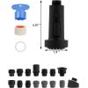 imageHibbent Stainless Steels Pull Down Kitchen Faucet Head Replacement 3 Function Sink Faucet Sprayer Head with 15 Adapters Compatible with Moen American Standard Delta Kohler Faucets ChromeMatte Black