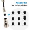 imageHibbent Stainless Steels Pull Down Kitchen Faucet Head Replacement 3 Function Sink Faucet Sprayer Head with 15 Adapters Compatible with Moen American Standard Delta Kohler Faucets ChromeBrushed Nickel